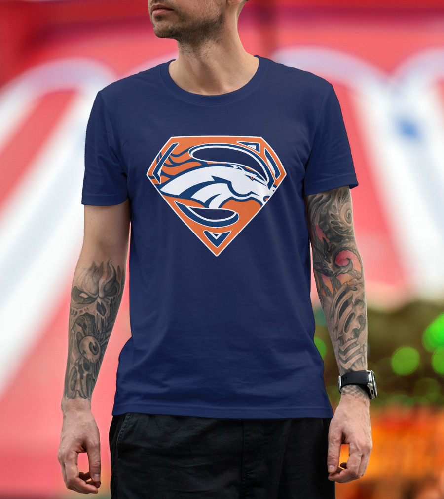 Denver Broncos Superhero Logo T-Shirt