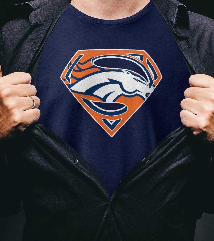 Denver Broncos Superhero Logo T-Shirt
