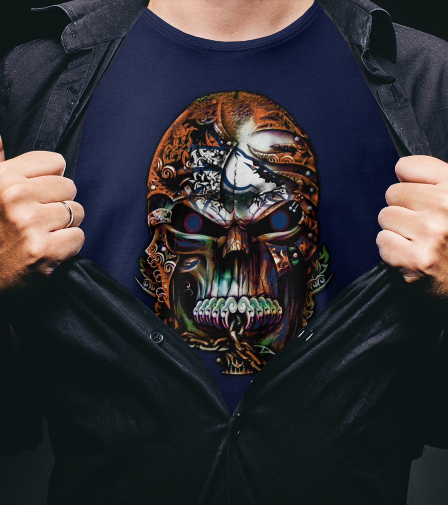 Denver Broncos 53 Skull Art T-Shirt