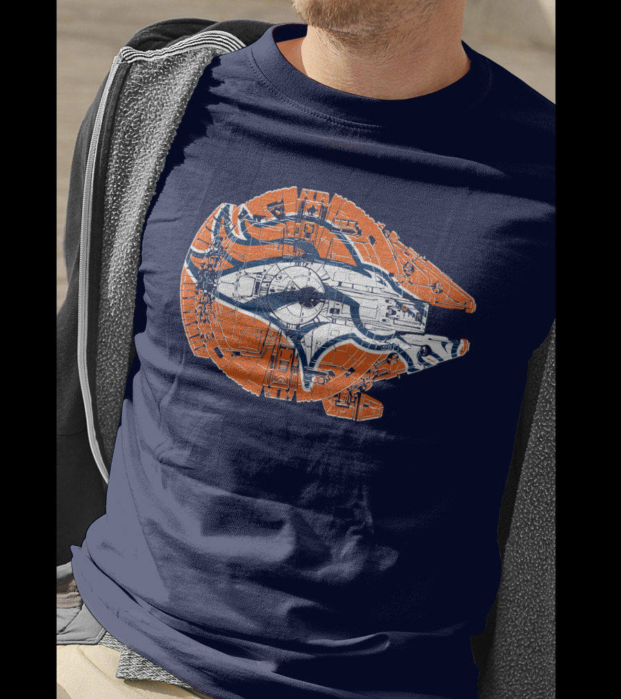 Denver Broncos Star Wars Millennium Falcon T-Shirt