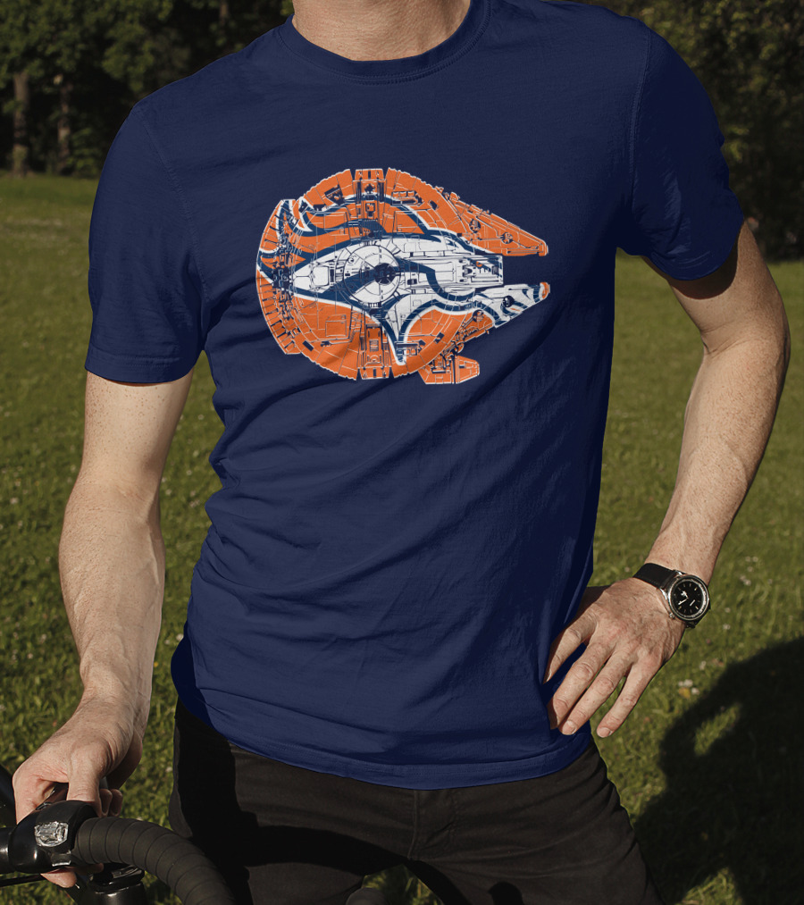 Denver Broncos Star Wars Millennium Falcon T-Shirt