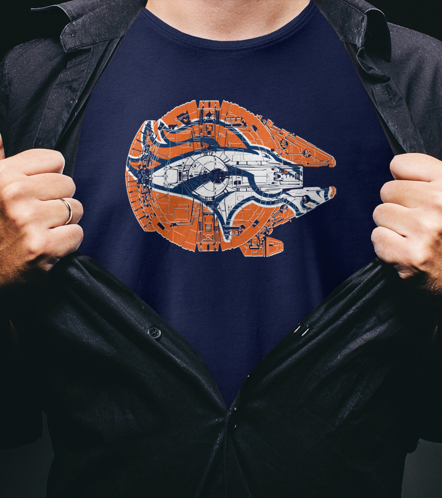 Denver Broncos Star Wars Millennium Falcon T-Shirt