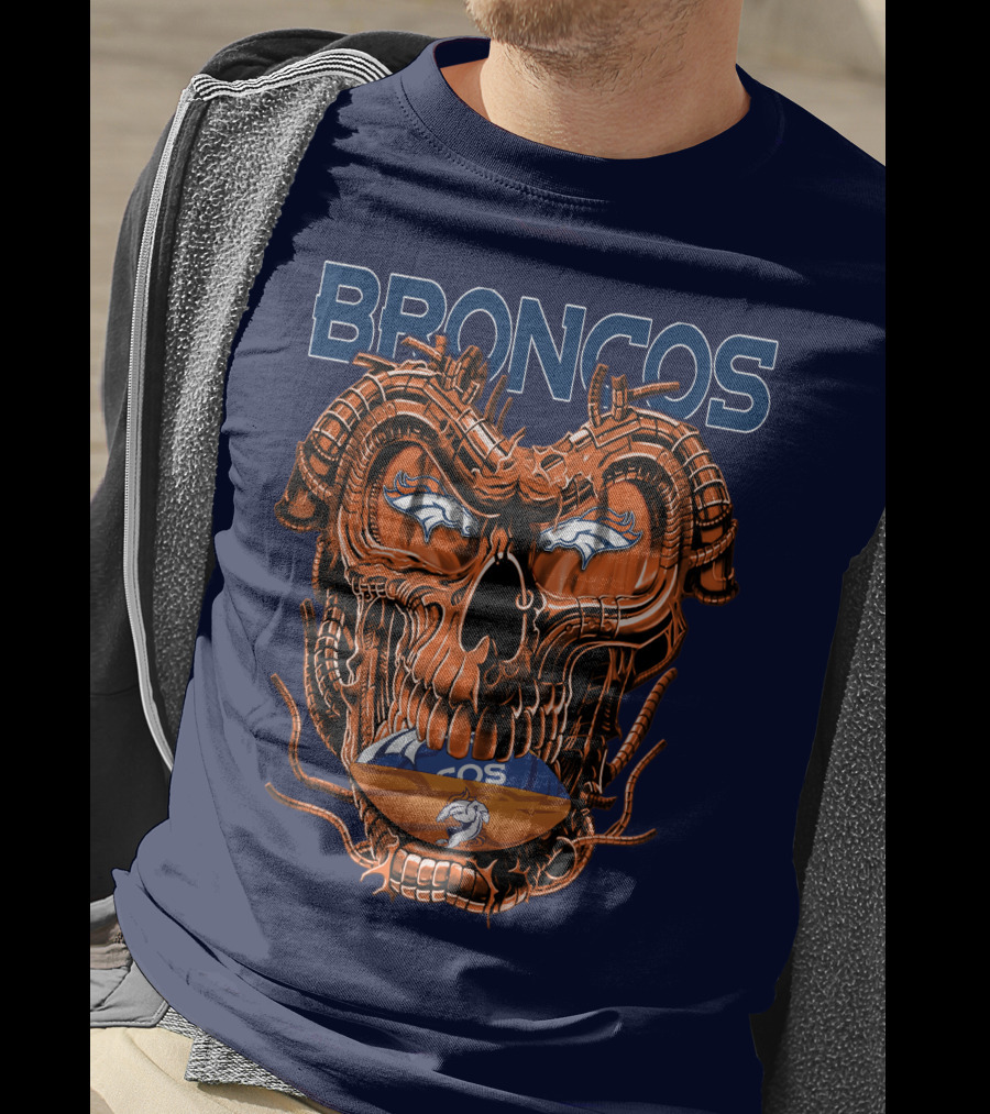 Dragonskull Broncos Football Logo Denver Broncos T-Shirt