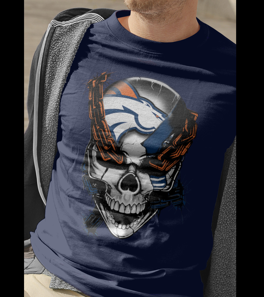 Denver Broncos Skull Logo T-Shirt