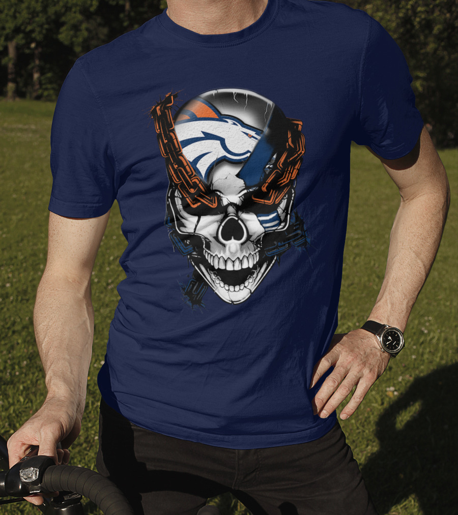 Denver Broncos Skull Logo T-Shirt