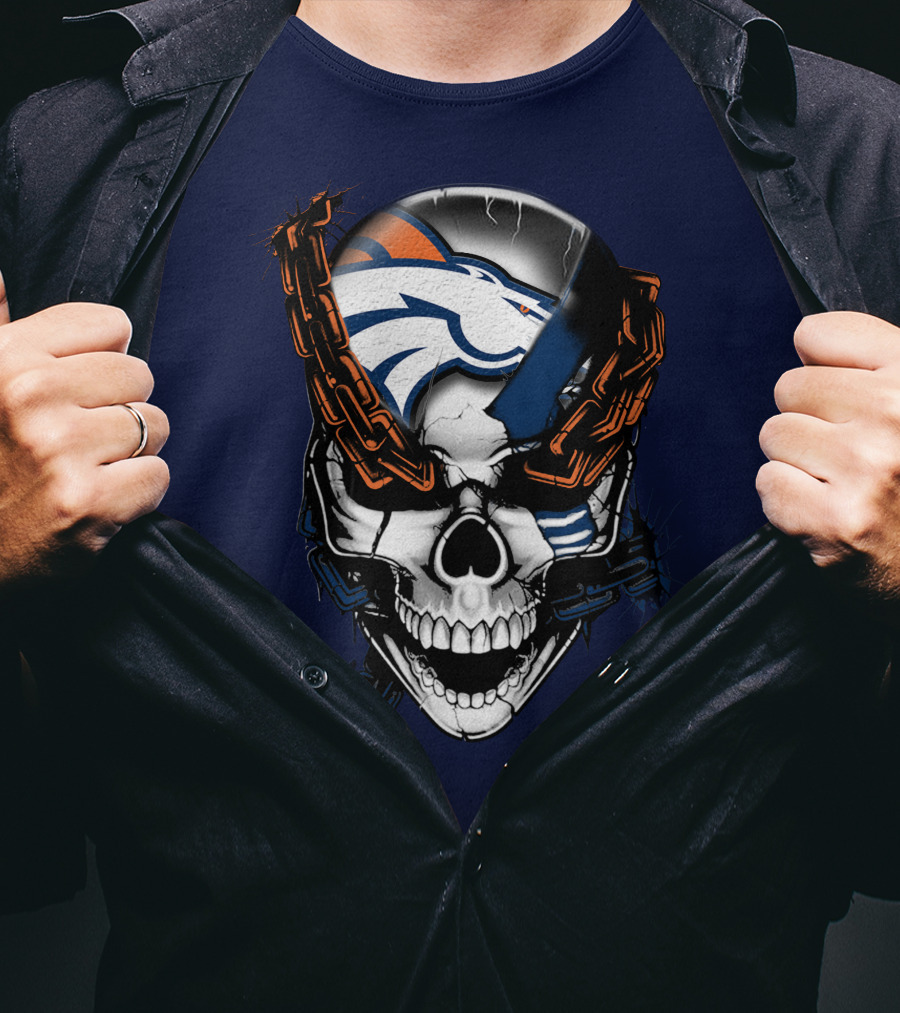 Denver Broncos Skull Logo T-Shirt
