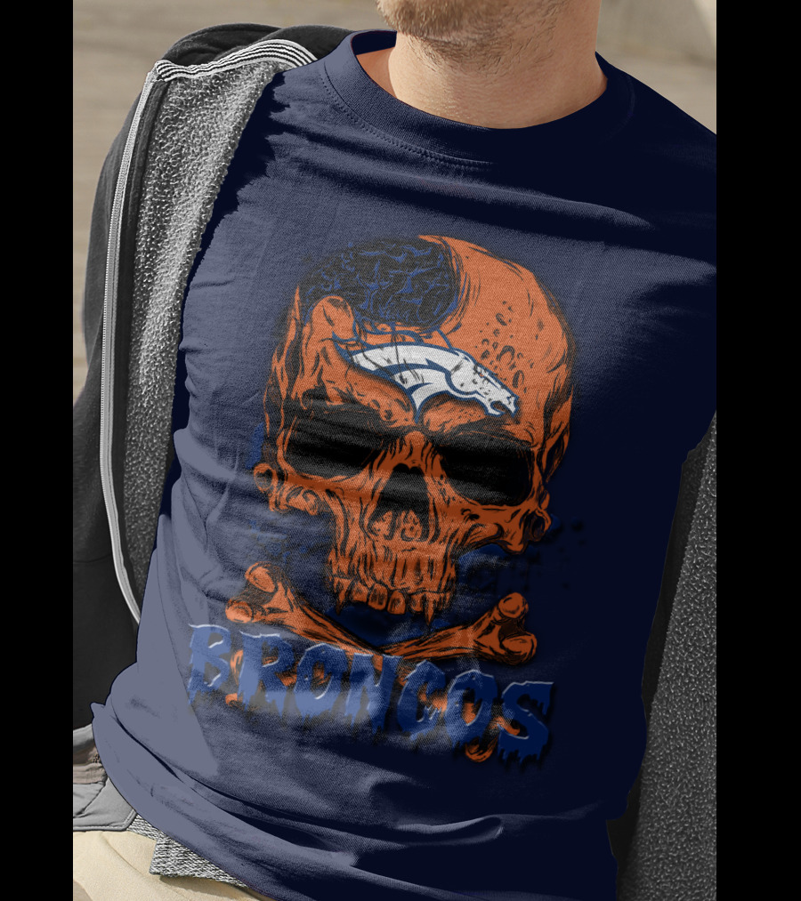Broncos Skull Design Featuring Team T-Shirt