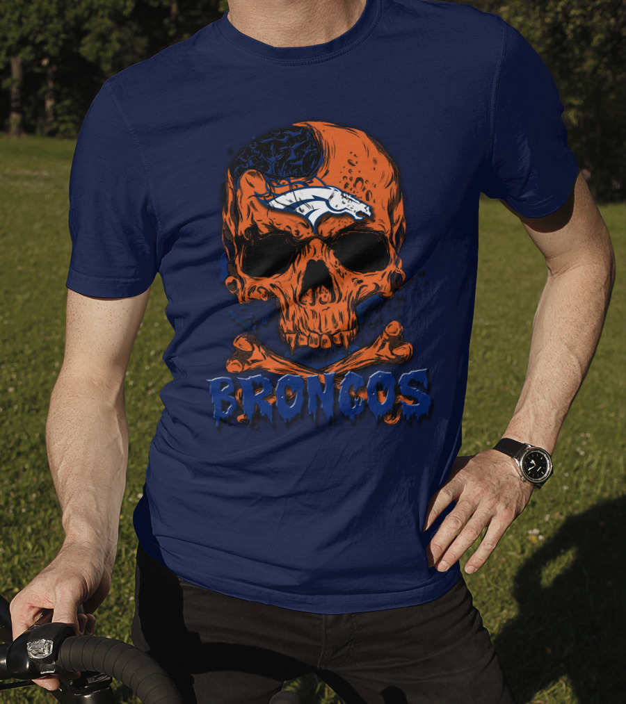 Broncos Skull Design Featuring Team T-Shirt