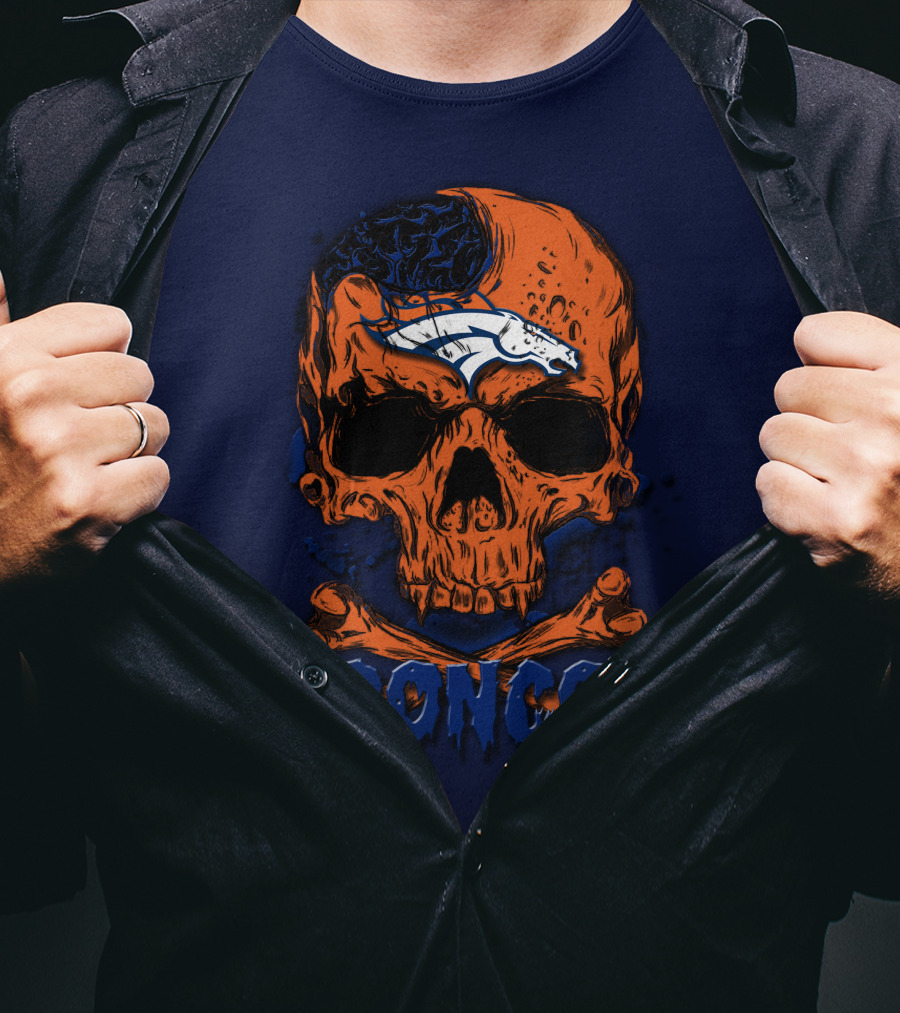 Broncos Skull Design Featuring Team T-Shirt