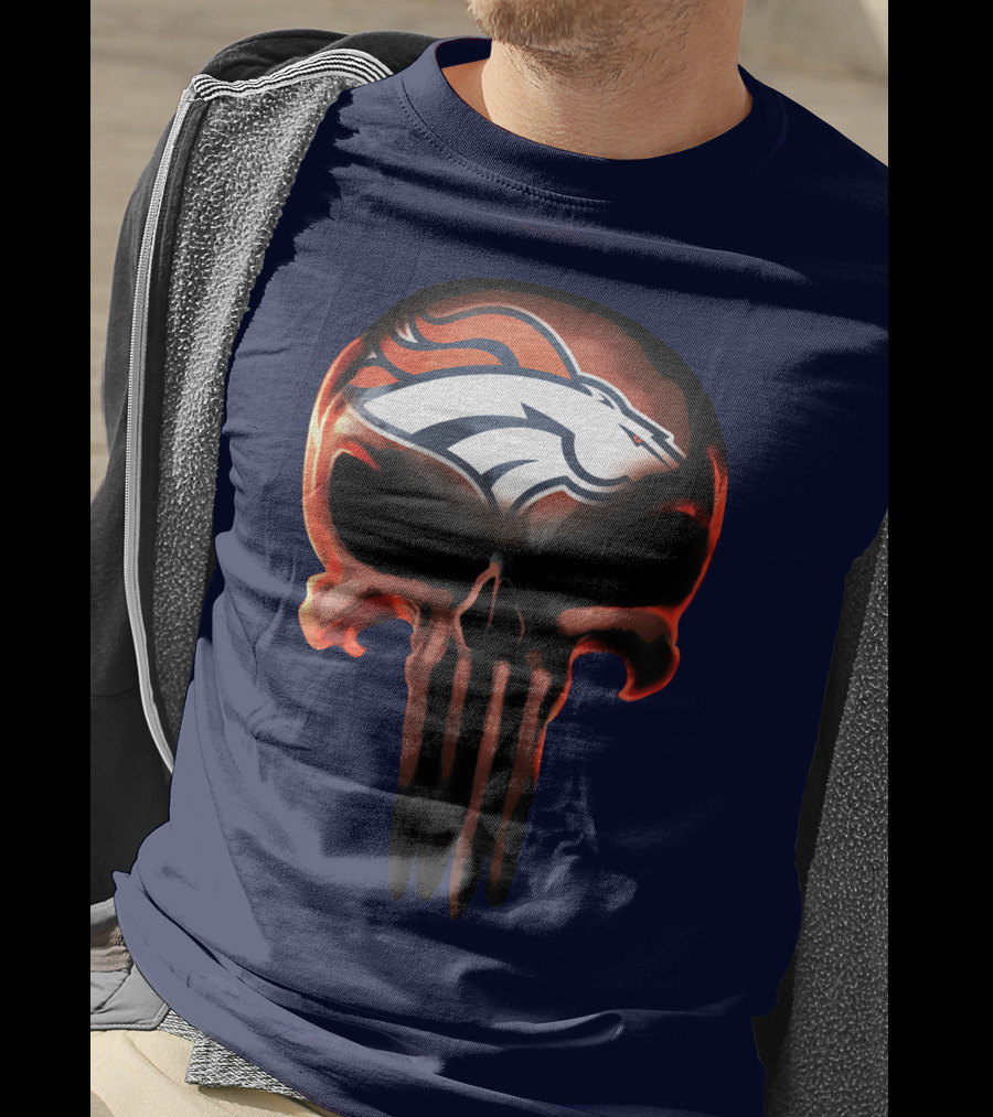 Denver Broncos Skull T-Shirt