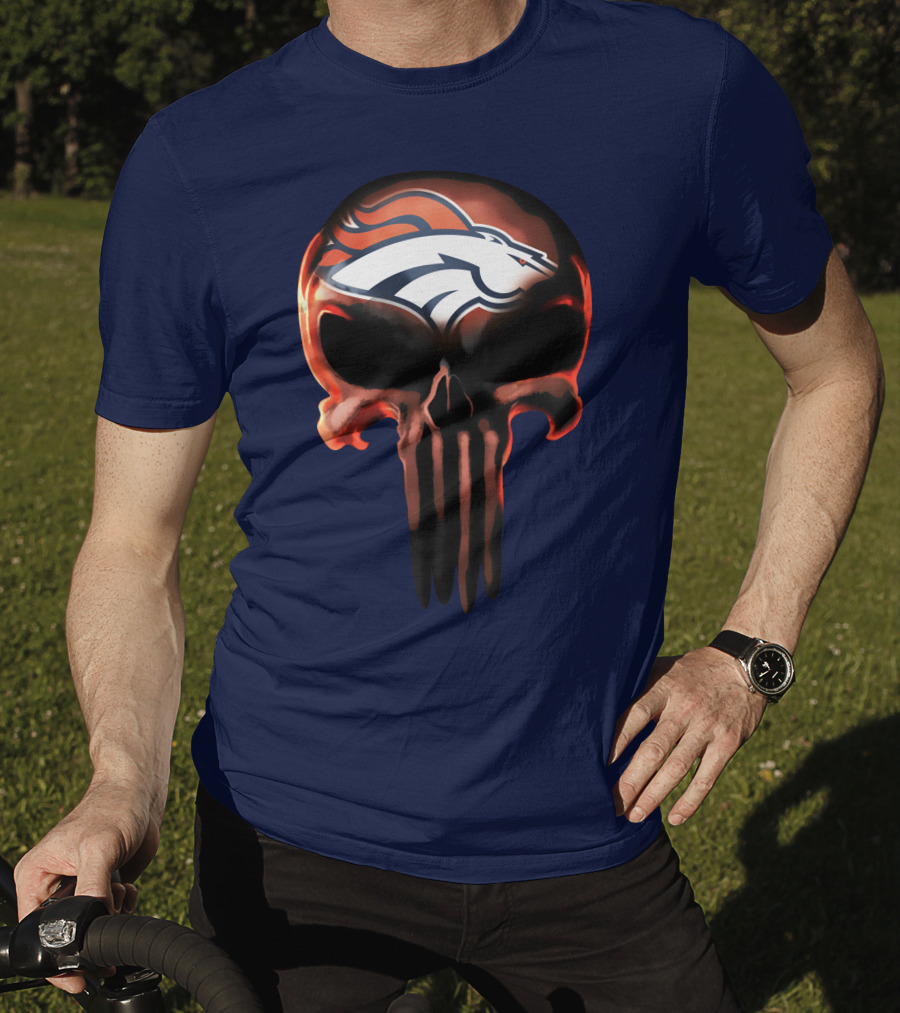 Denver Broncos Skull T-Shirt