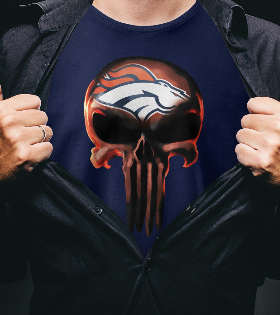 Denver Broncos Skull T-Shirt