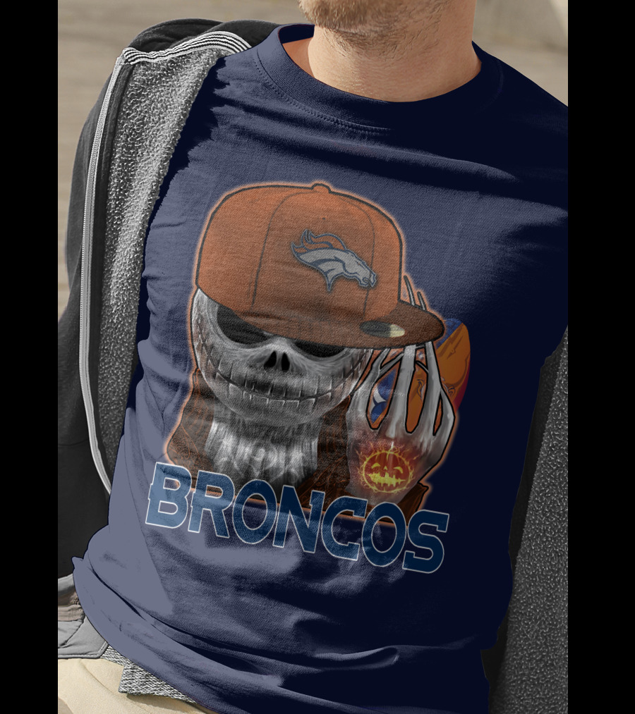 Jackskull Broncos Halloween T-Shirt