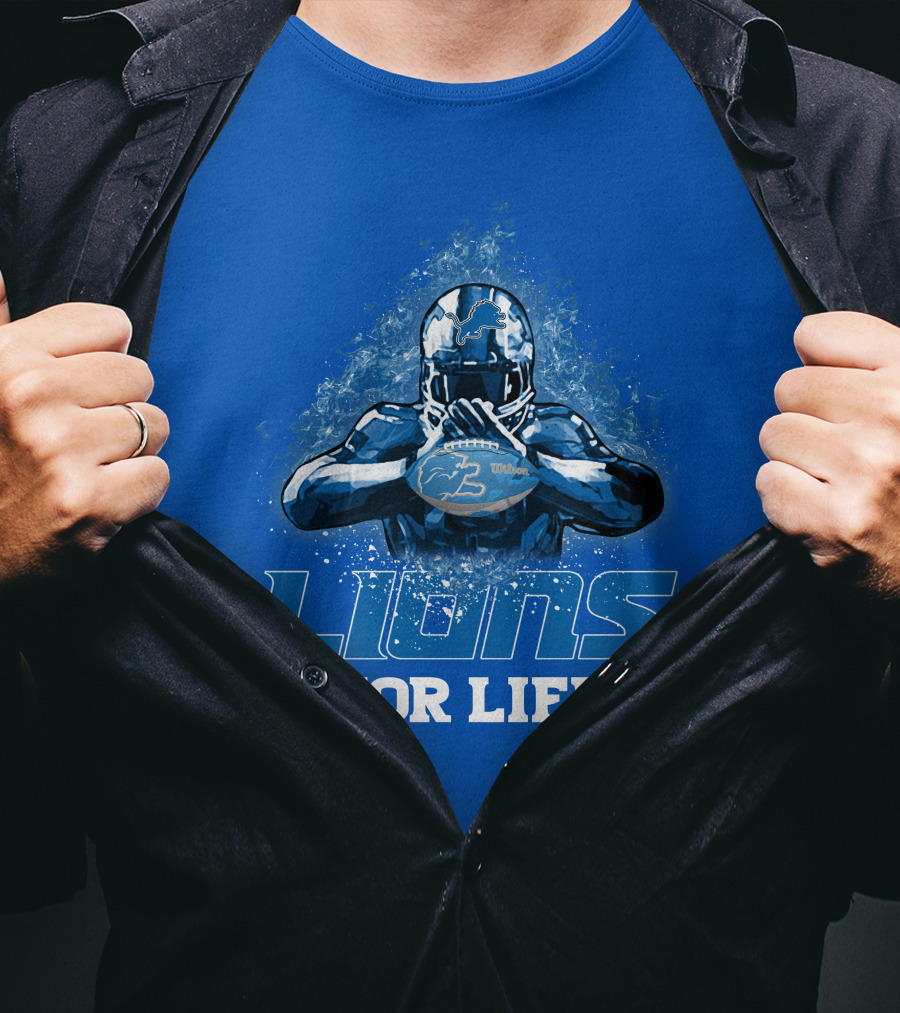 Lions For Life Detroit Lions Football Player T-Shirt
