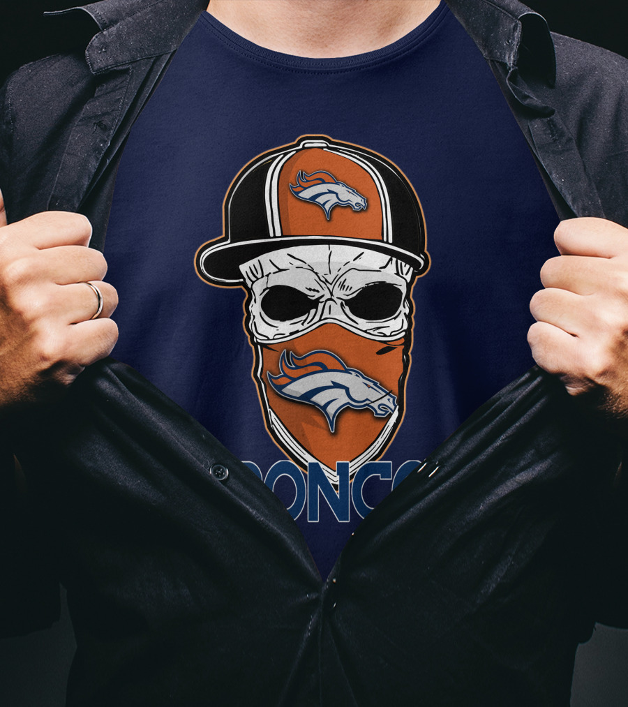 Broncos Skull Hat Denver Broncos T-Shirt