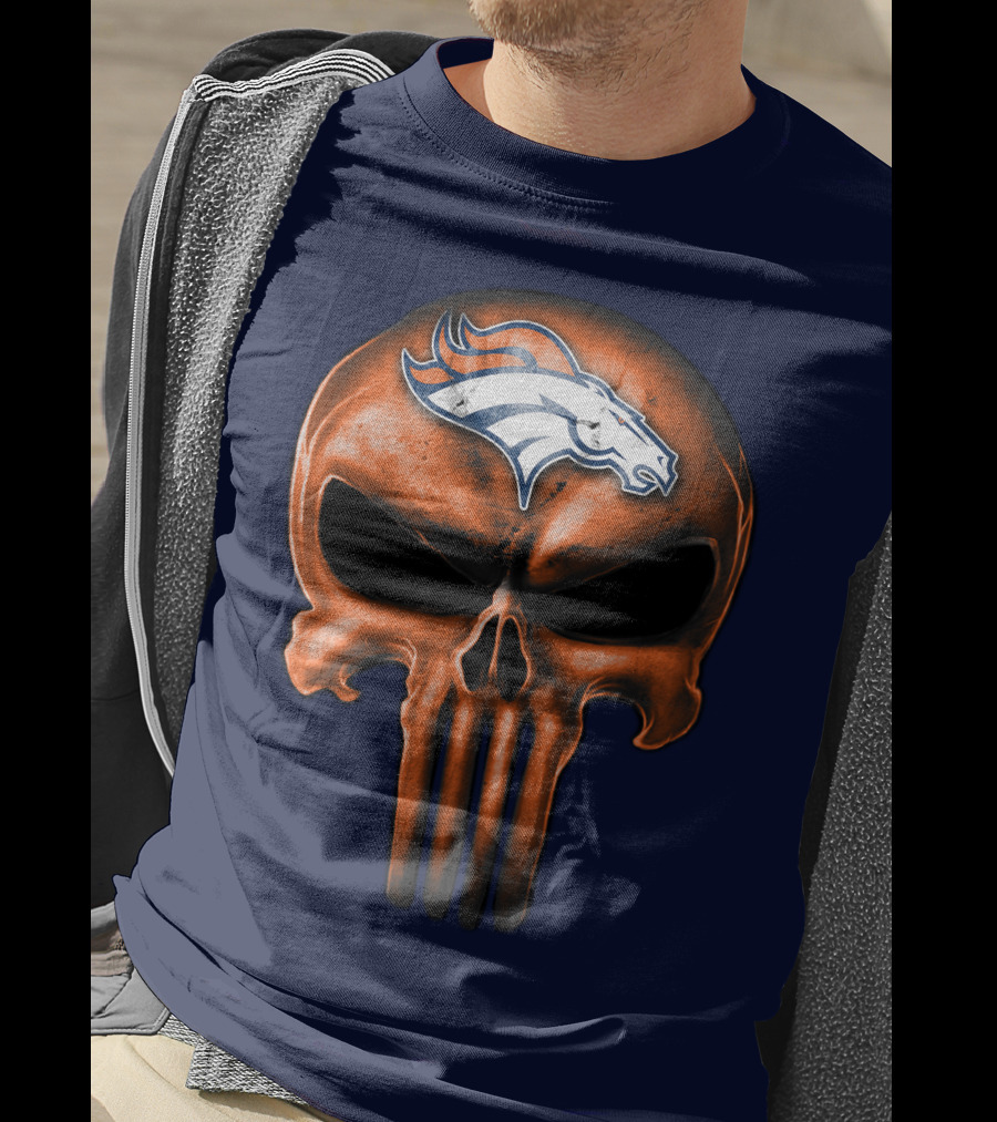 Skull Denver Broncos T-Shirt