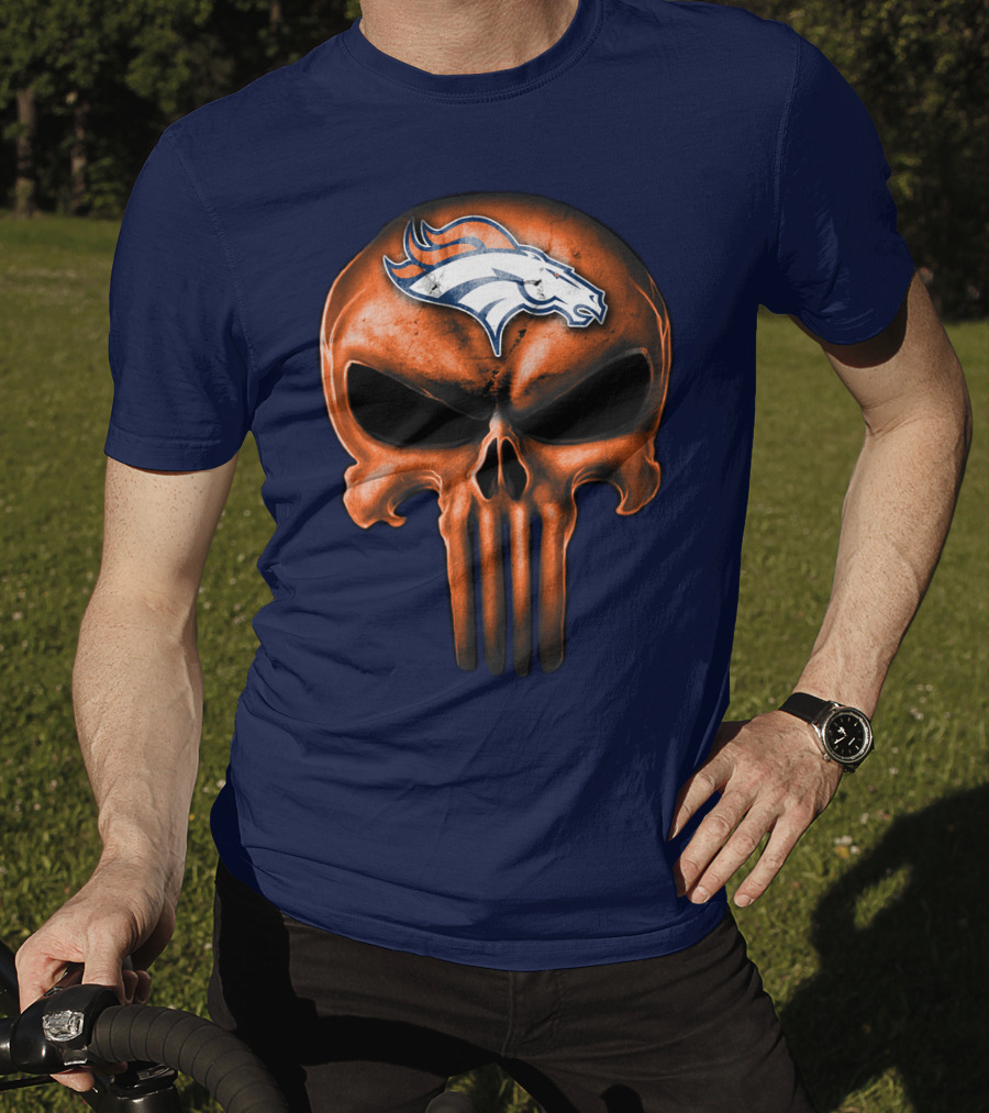 Skull Denver Broncos T-Shirt