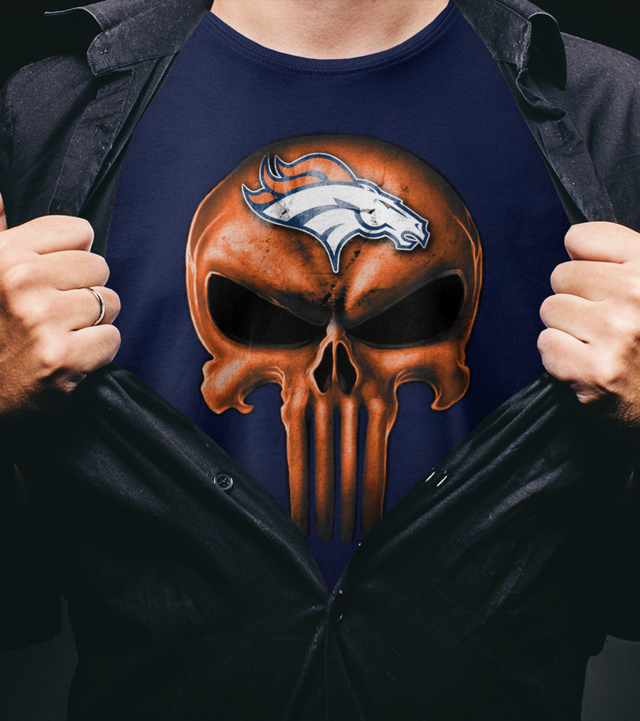 Skull Denver Broncos T-Shirt