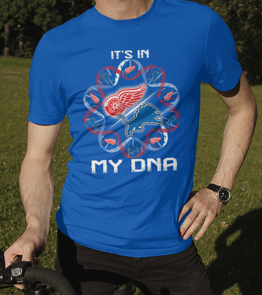 Detroit Lions Red Wings It's In My Dna T-Shirt