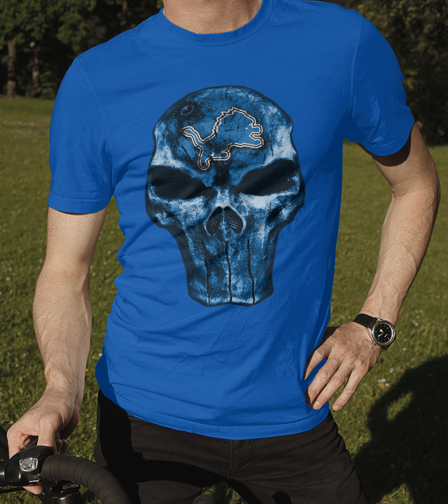 Detroit Lions Skull T-Shirt