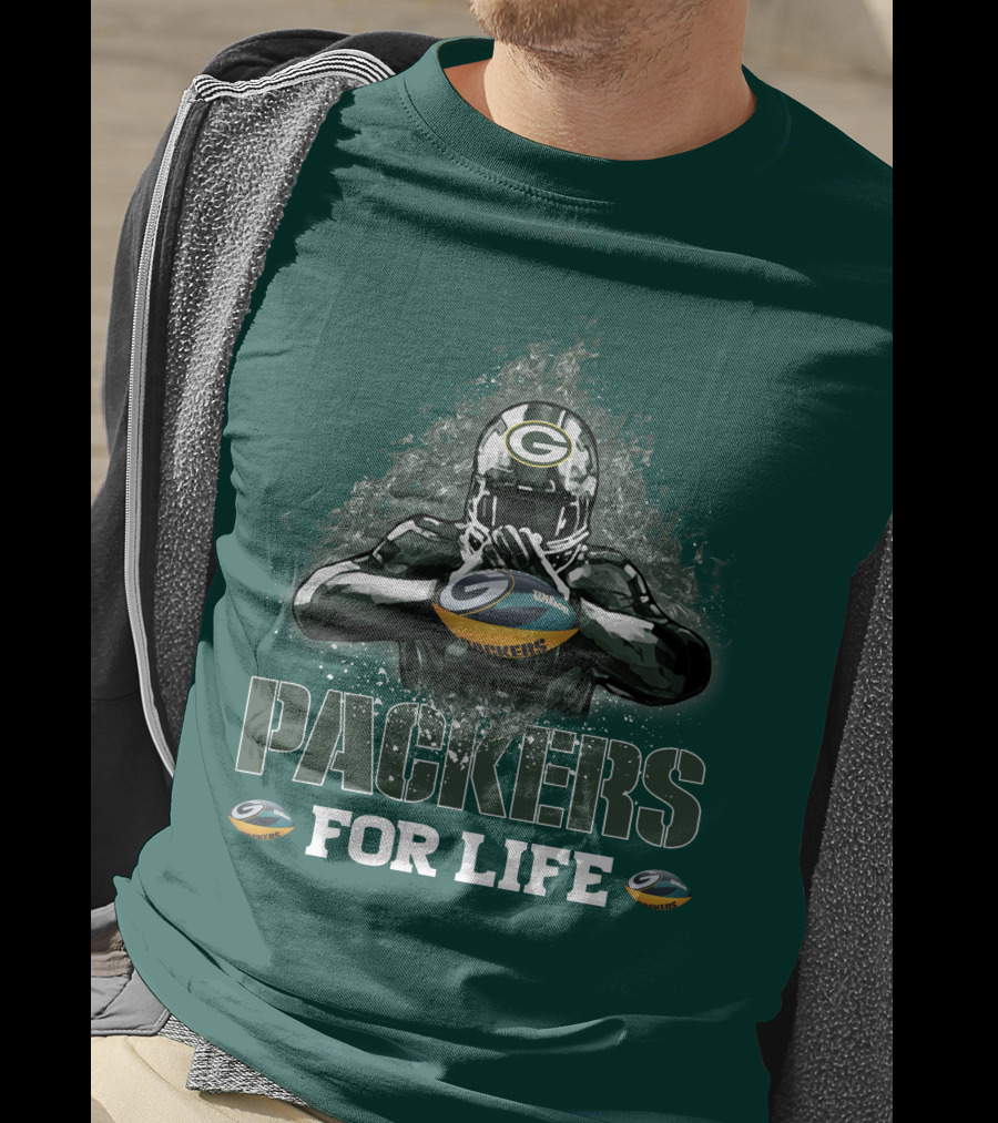 Packers For Life Green Bay Football Fan T-Shirt