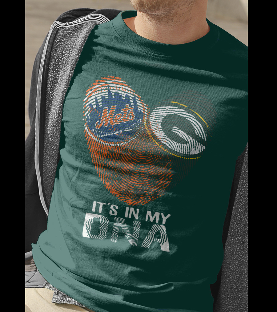 Green Bay Packers New York Mets It's In My Dna T-Shirt
