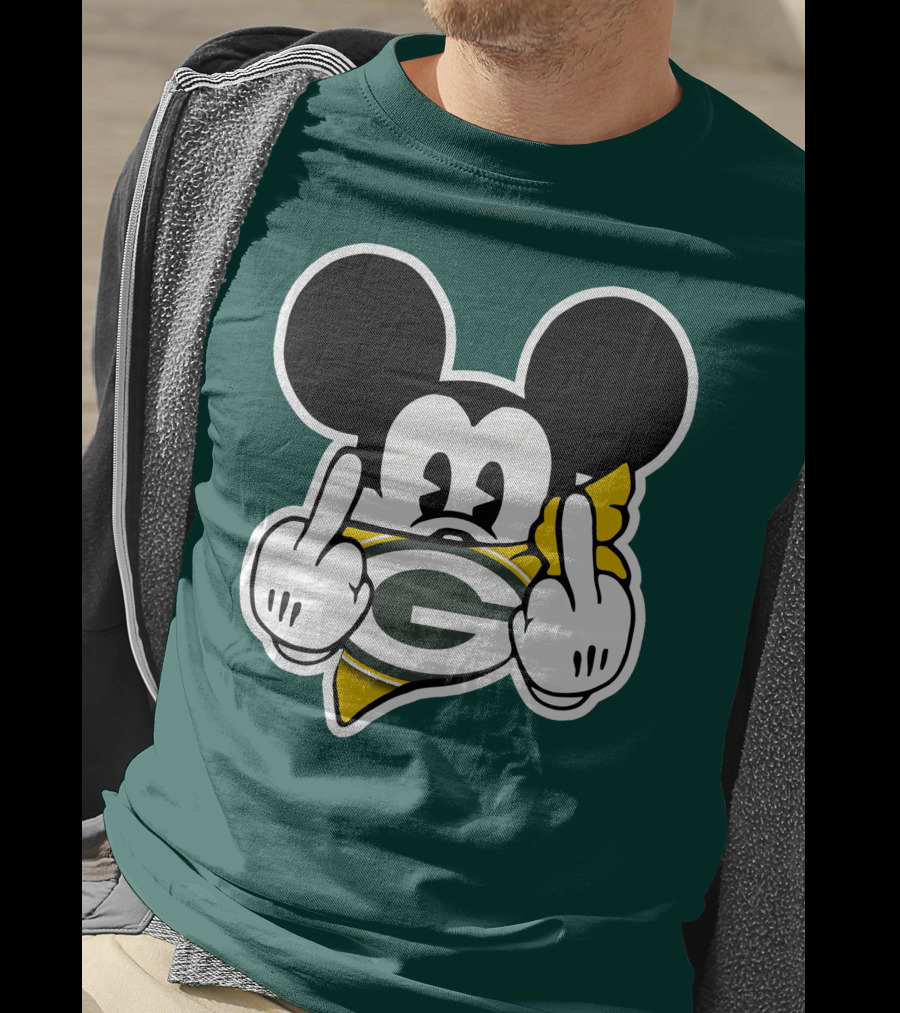 Green Bay Packers Mickey Gesture Fandom T-Shirt
