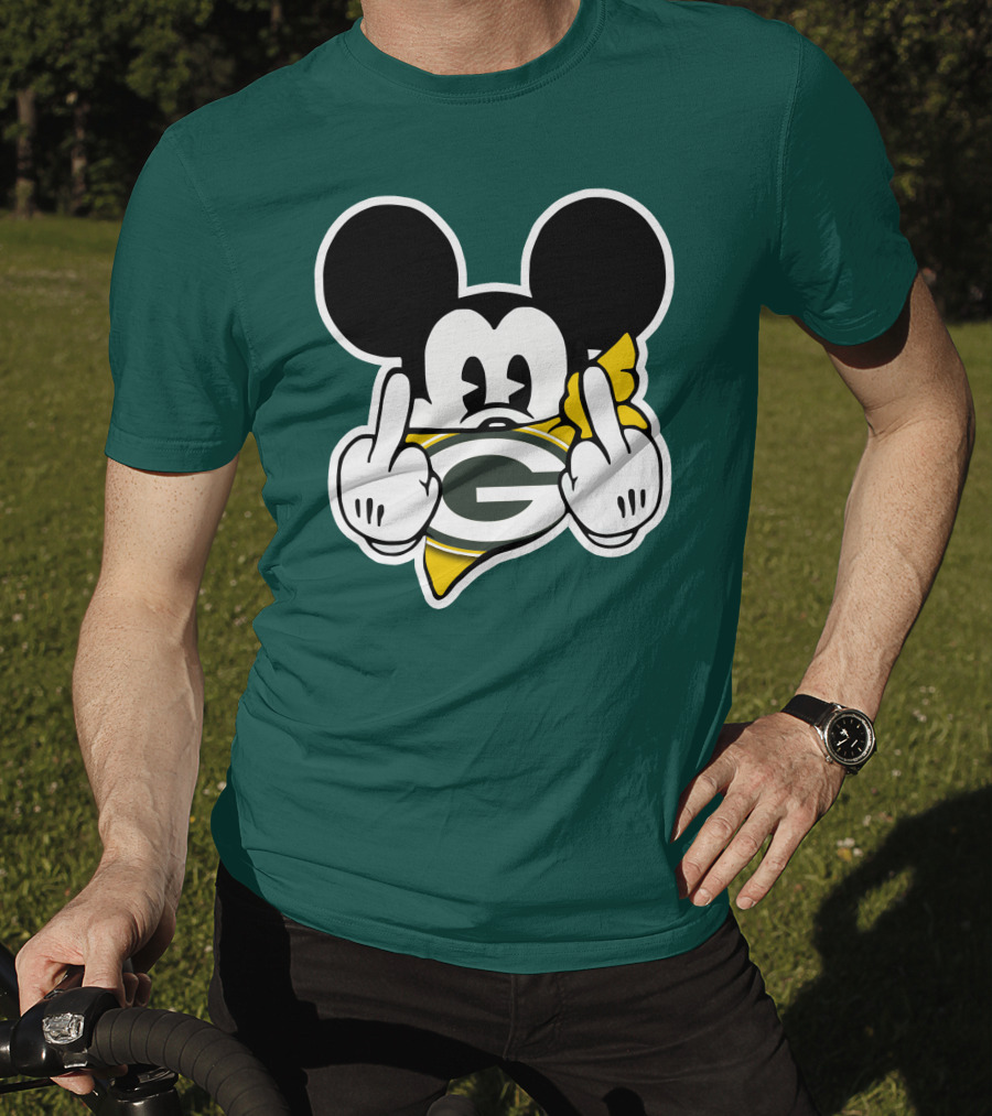 Green Bay Packers Mickey Gesture Fandom T-Shirt