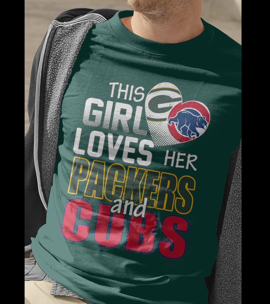 This Girl Loves Her Packers And Cubs T-Shirt