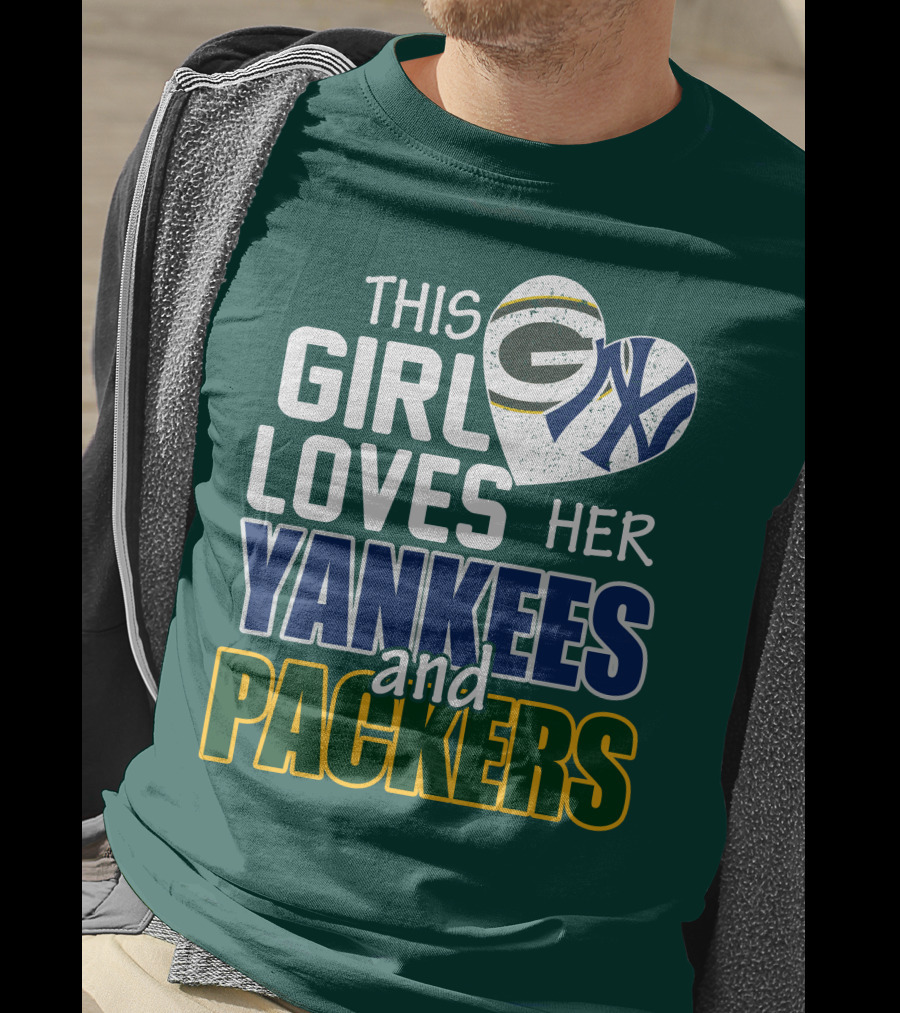 This Girl Loves Her Yankees And Packers T-Shirt