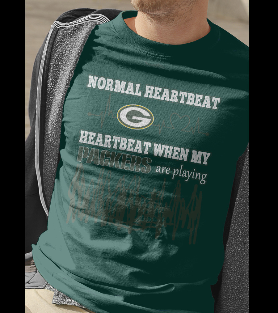 Normal Heartbeat Heartbeat When My Packers Are Playing T-Shirt