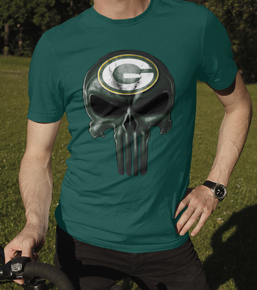 Green Bay Packers Skull T-Shirt