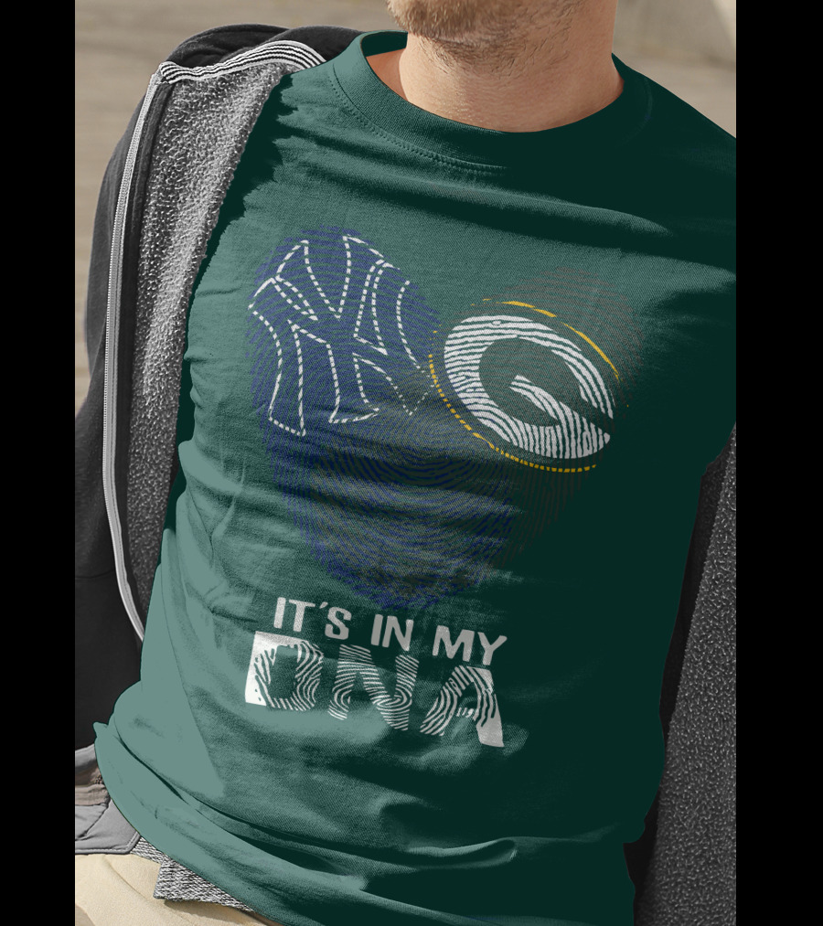 New York Yankees Green Bay Packers It's In My Dna T-Shirt