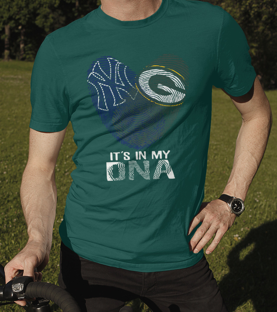 New York Yankees Green Bay Packers It's In My Dna T-Shirt