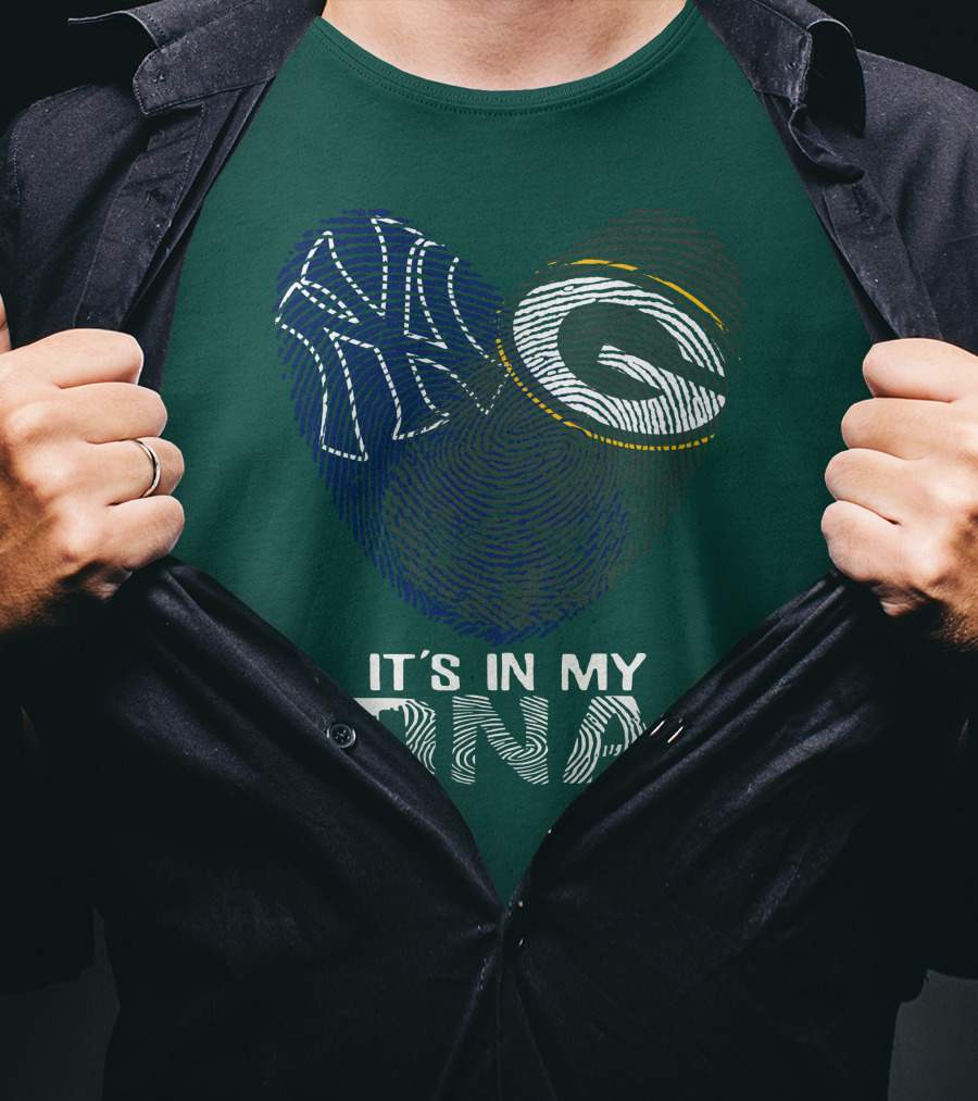 New York Yankees Green Bay Packers It's In My Dna T-Shirt