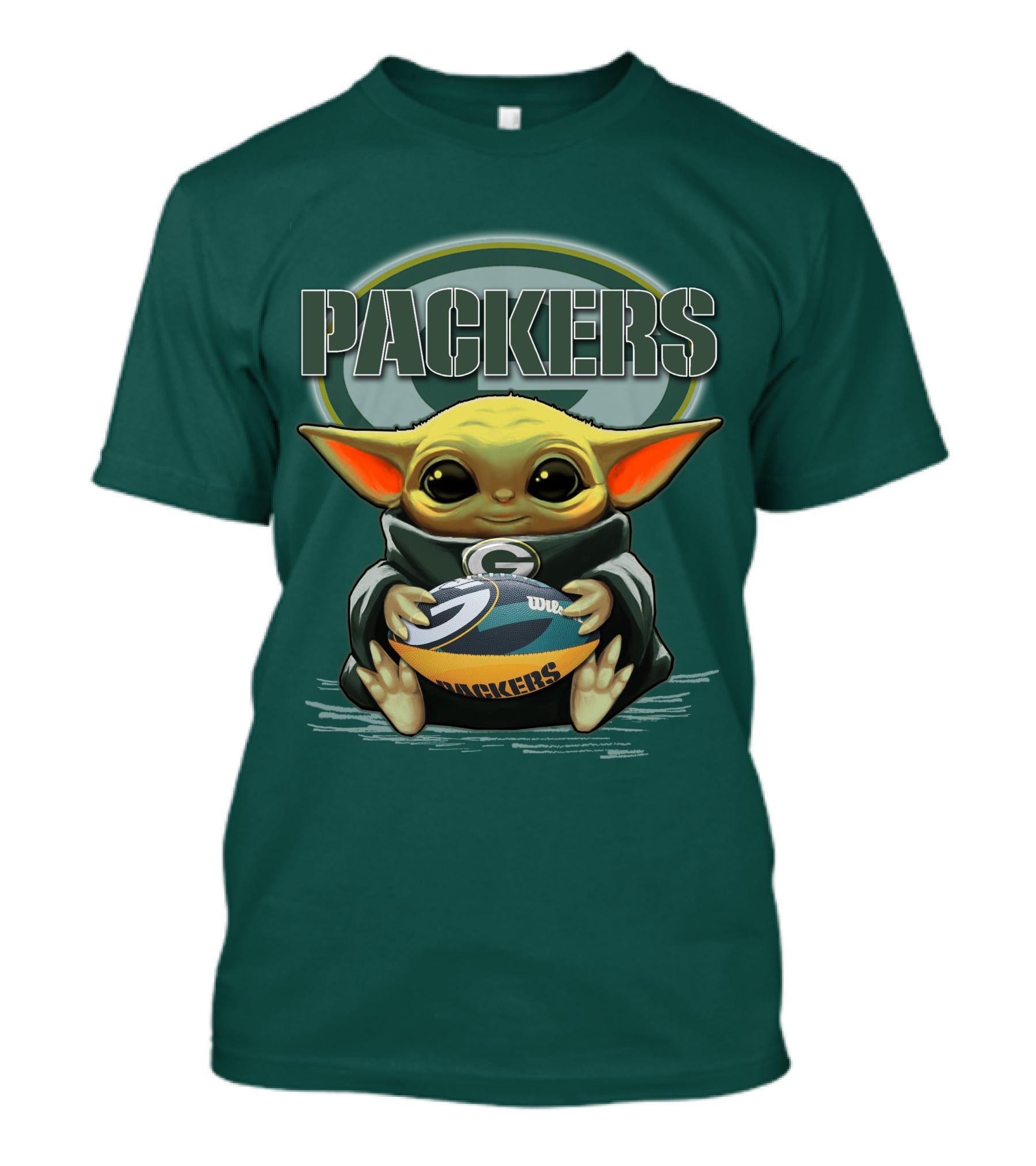 Packers Yoda Holding Green Bay Football T-Shirt