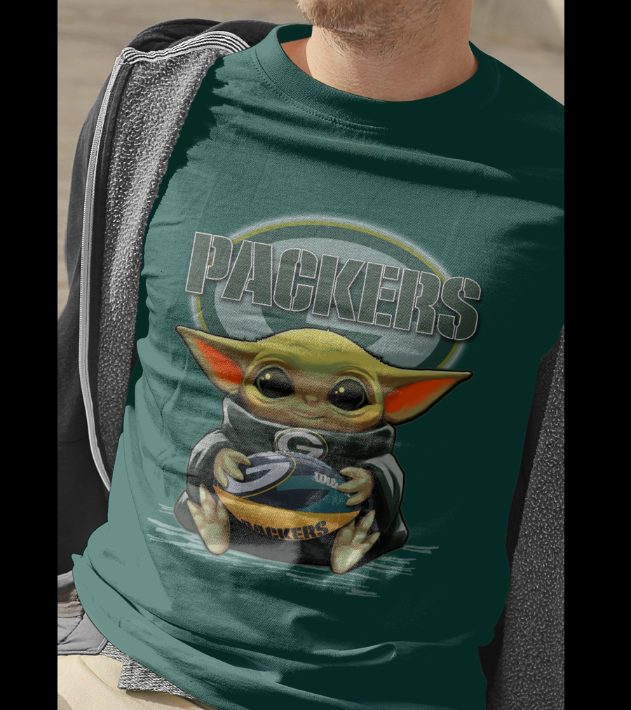 Packers Yoda Holding Green Bay Football T-Shirt