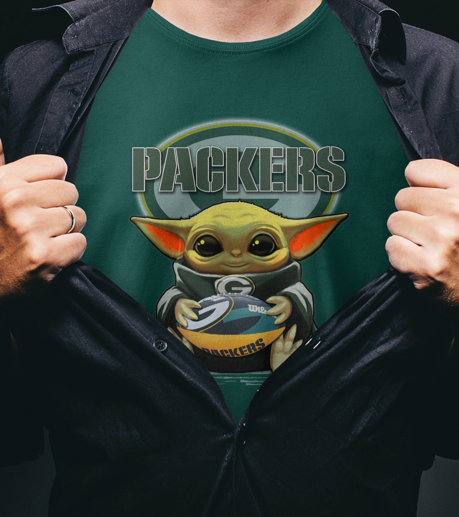 Packers Yoda Holding Green Bay Football T-Shirt
