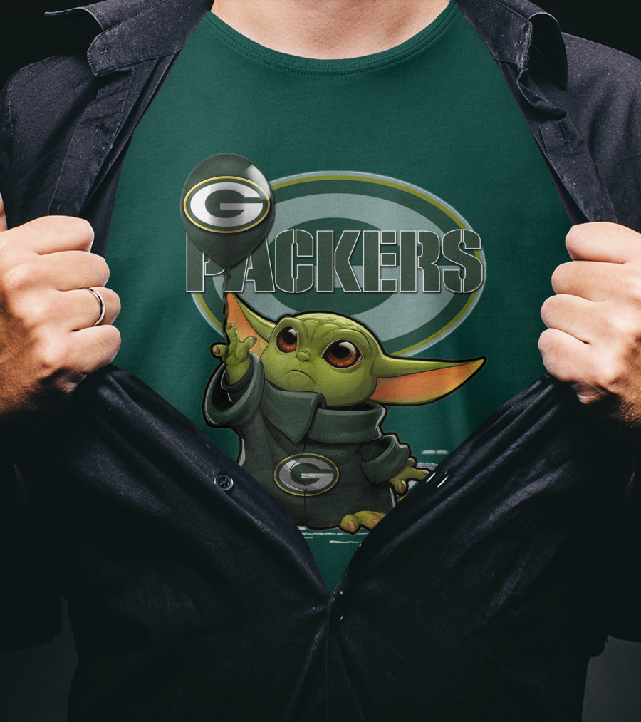 Yoda V1 Green Bay Packers Football Wilson T-Shirt