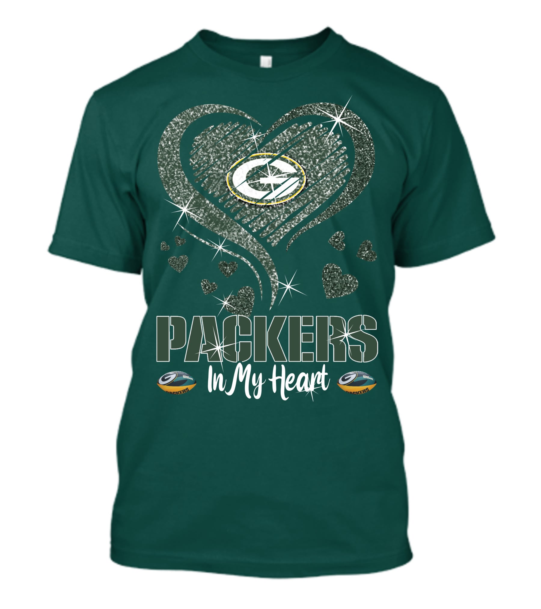 Packers In My Heart Green Bay Packers T-Shirt