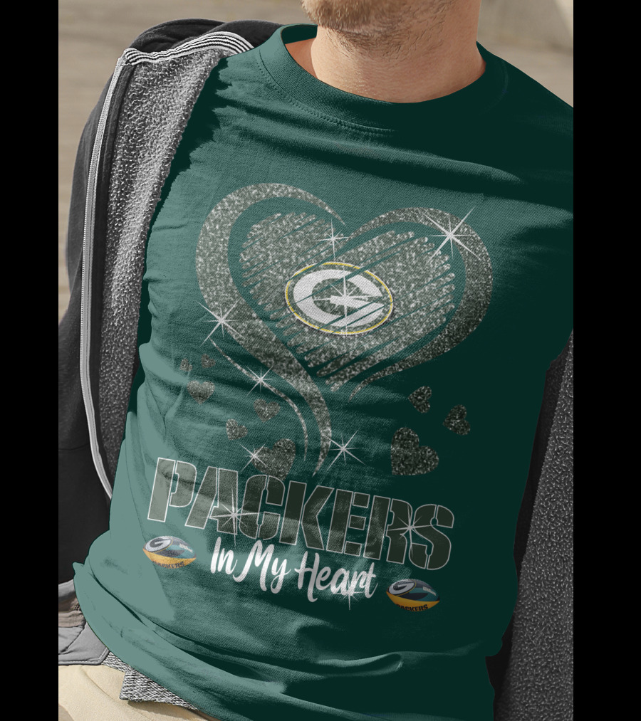 Packers In My Heart Green Bay Packers T-Shirt