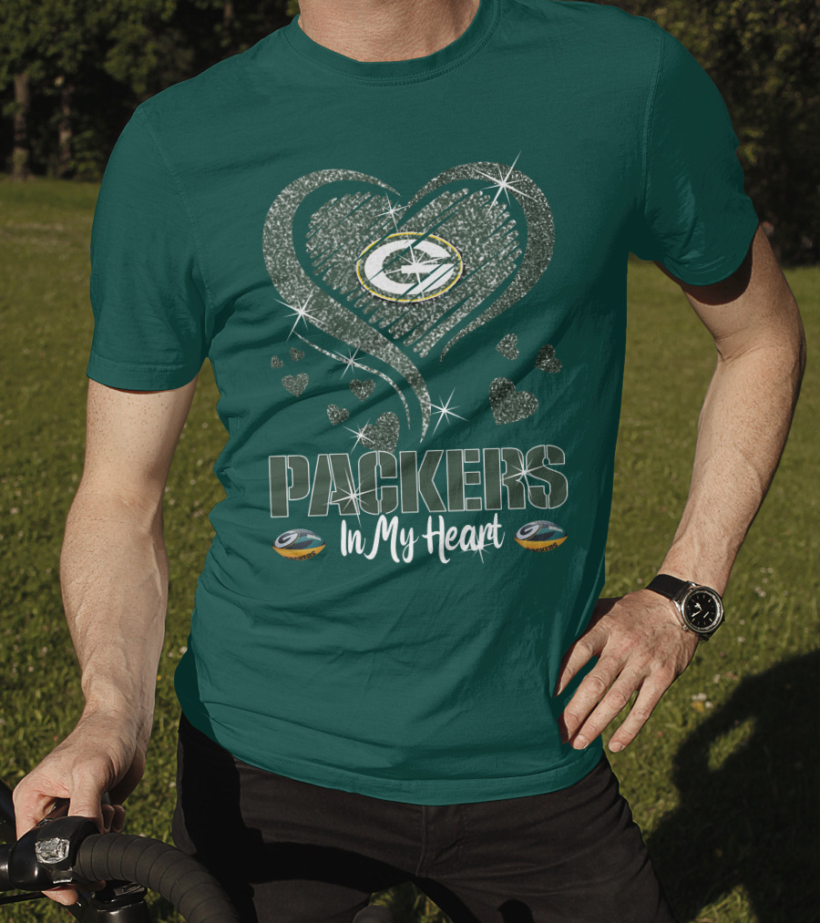 Packers In My Heart Green Bay Packers T-Shirt