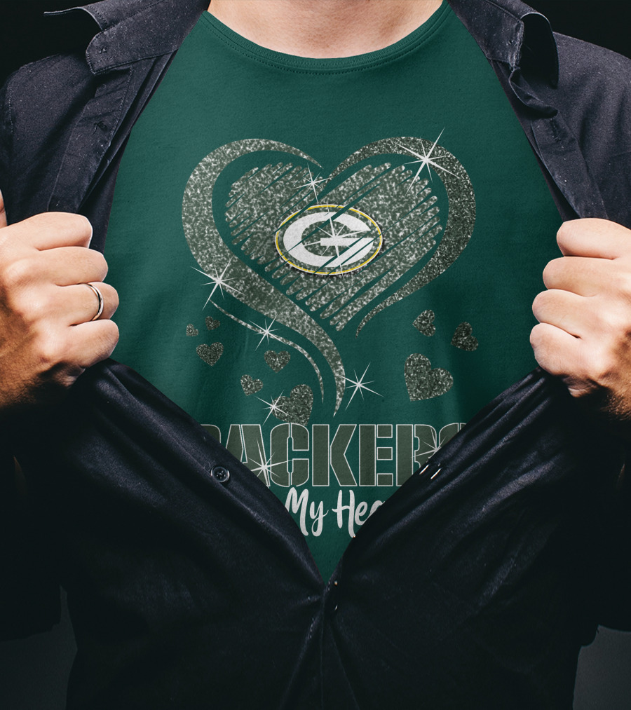 Packers In My Heart Green Bay Packers T-Shirt