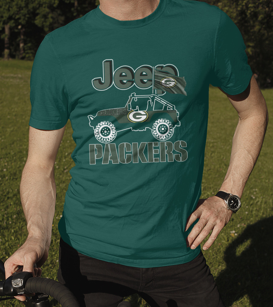 Jeep Green Bay Packers Off-Road Adventure Fans T-Shirt