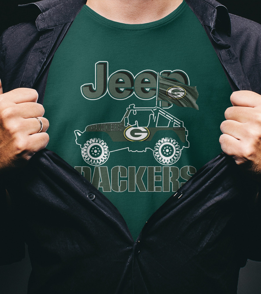 Jeep Green Bay Packers Off-Road Adventure Fans T-Shirt