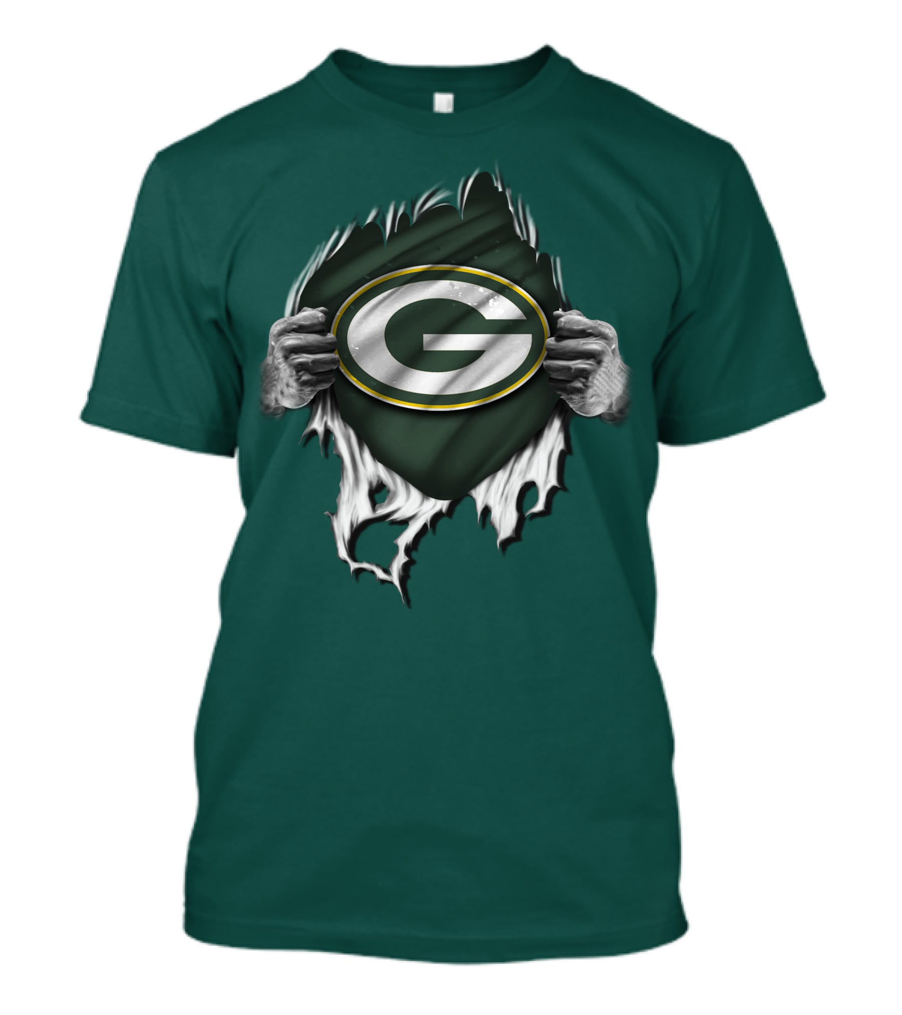 Green Bay Packers Torn Logo Superfan T-Shirt