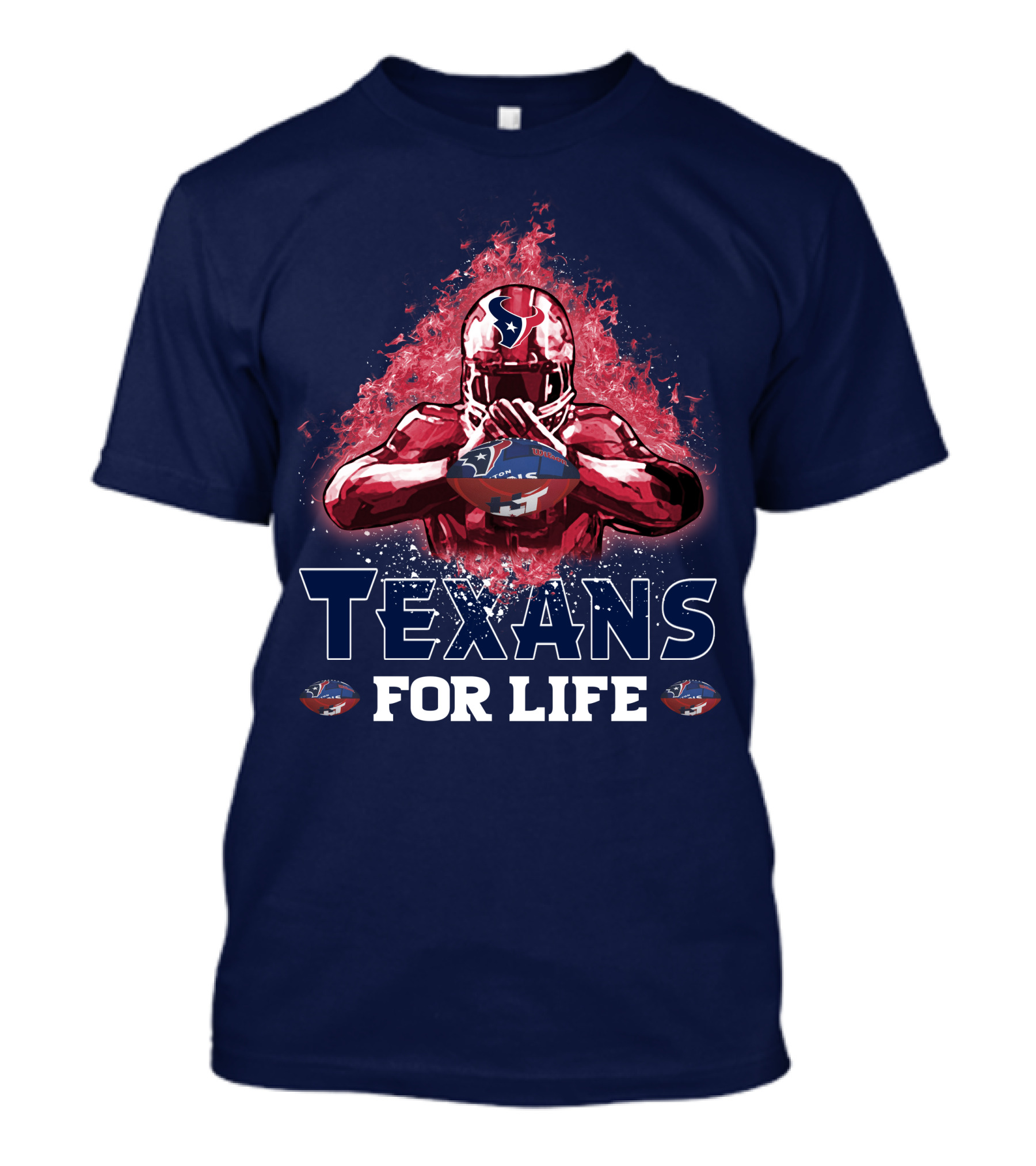 Texans For Life Houston Football Fan Commitment T-Shirt
