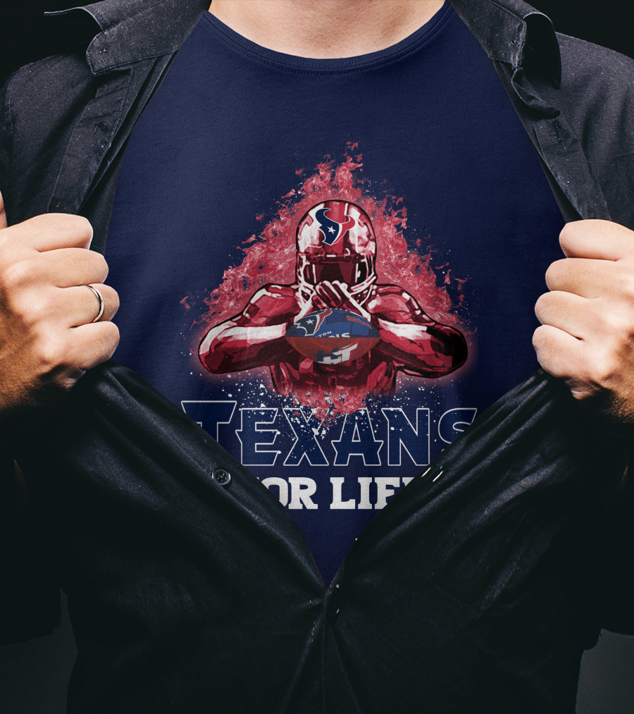 Texans For Life Houston Football Fan Commitment T-Shirt