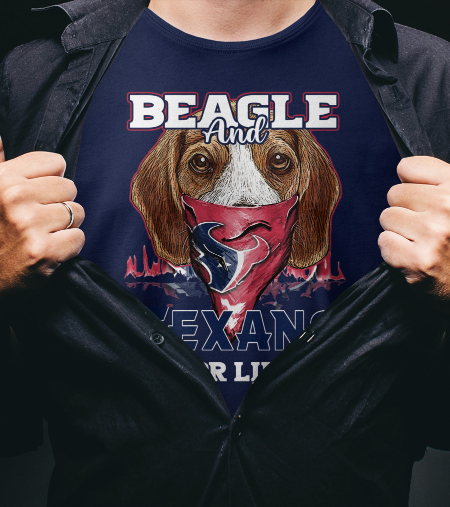 Beagle And Texans For Life T-Shirt