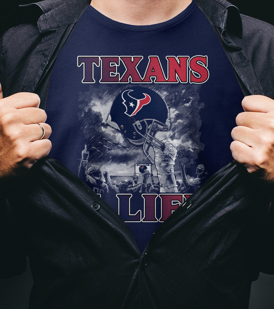 Texans 4 Life Helmet Celebration T-Shirt